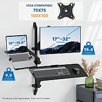 Mount-It! Counterbalance Steel Monitor and Laptop Arm for Wall and Pole Mounting