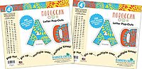 Barker Creek 4" Letter Pop-Outs 2-Pack, Moroccan, Jazz Up Your Bulletin Boards with These Colorful Letters, 510 Upper and Lowercase Letters, Numbers & Punctuation Marks, 4" (3645)