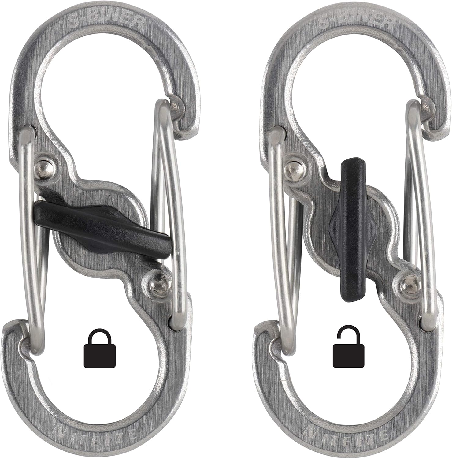 Nite Ize S-Biner MicroLock Stainless Steel Dual-Gate Carabiner Key Holder