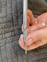 Lincoln 5803 Hand-held Grease Gun Needle Nozzle with Hardened Steel Tip, 1/8" Female NPT Thread, 2.76" Length