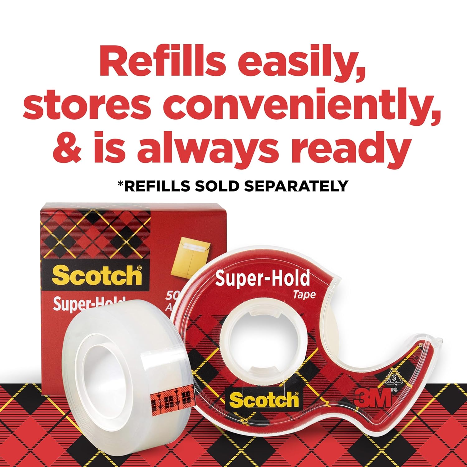 Scotch Super-Hold Tape, Transparent Finish, 50% More Adhesive, Trusted Favorite, 3/4 x 650 Inches