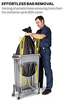 RUBBERMAID COMMERCIAL Slim Jim Vented Rectangular Trash Can, 23 Gallon