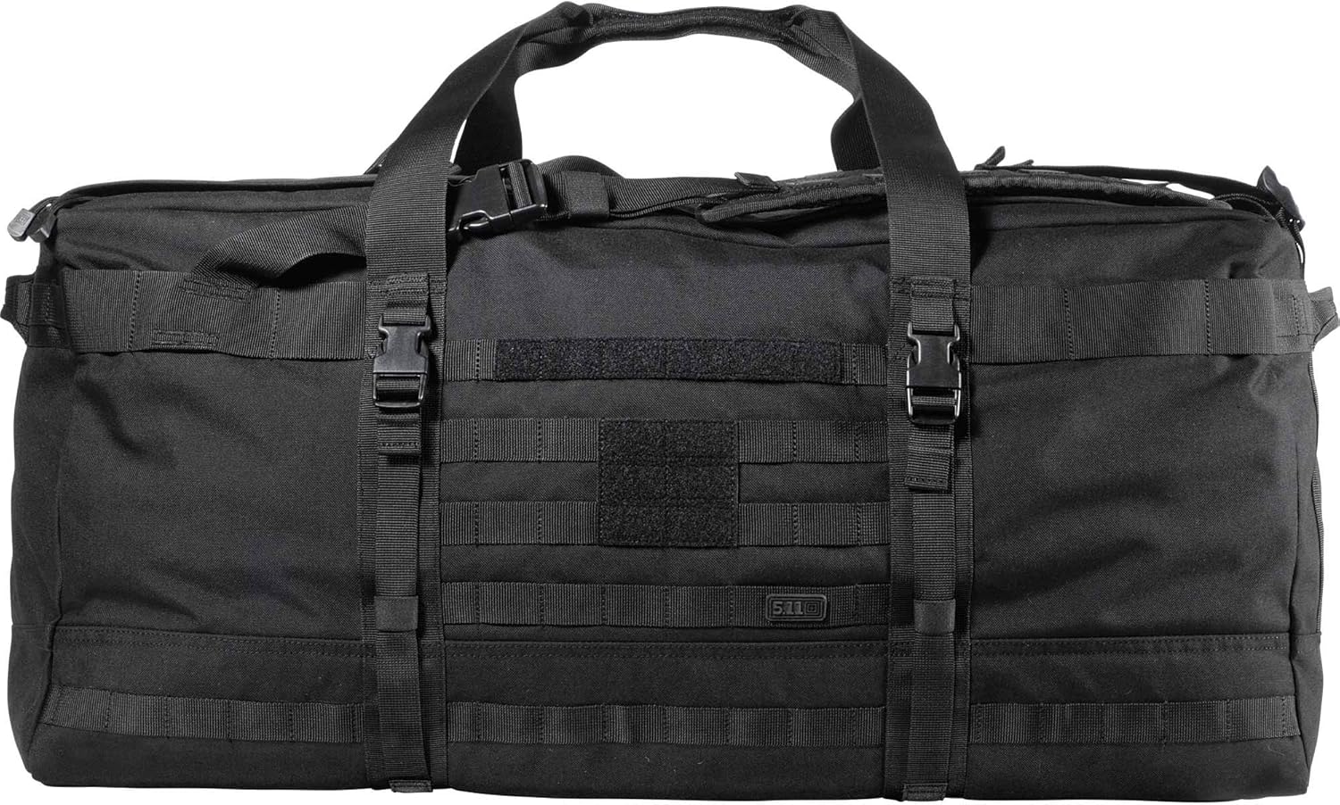 5.11 Tactical Large Duffel Bag Backpack for Travel, Molle Rush LBD XRAY 106L, Black, Style 56295ABR