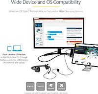 USB C Multiport Adapter - USB-C to 4K 60Hz HDMI 2.0, 100W Power Delivery Pass-Through Charging, 3-Port USB 3.0 Hub, Audio - USB-C Mini Dock - Portable USB Type-C Travel Dock