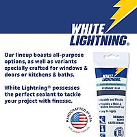 White Lightning WL30060 3006 Siliconized Acrylic Latex All Purpose Caulk, 10 oz Cartridge, White