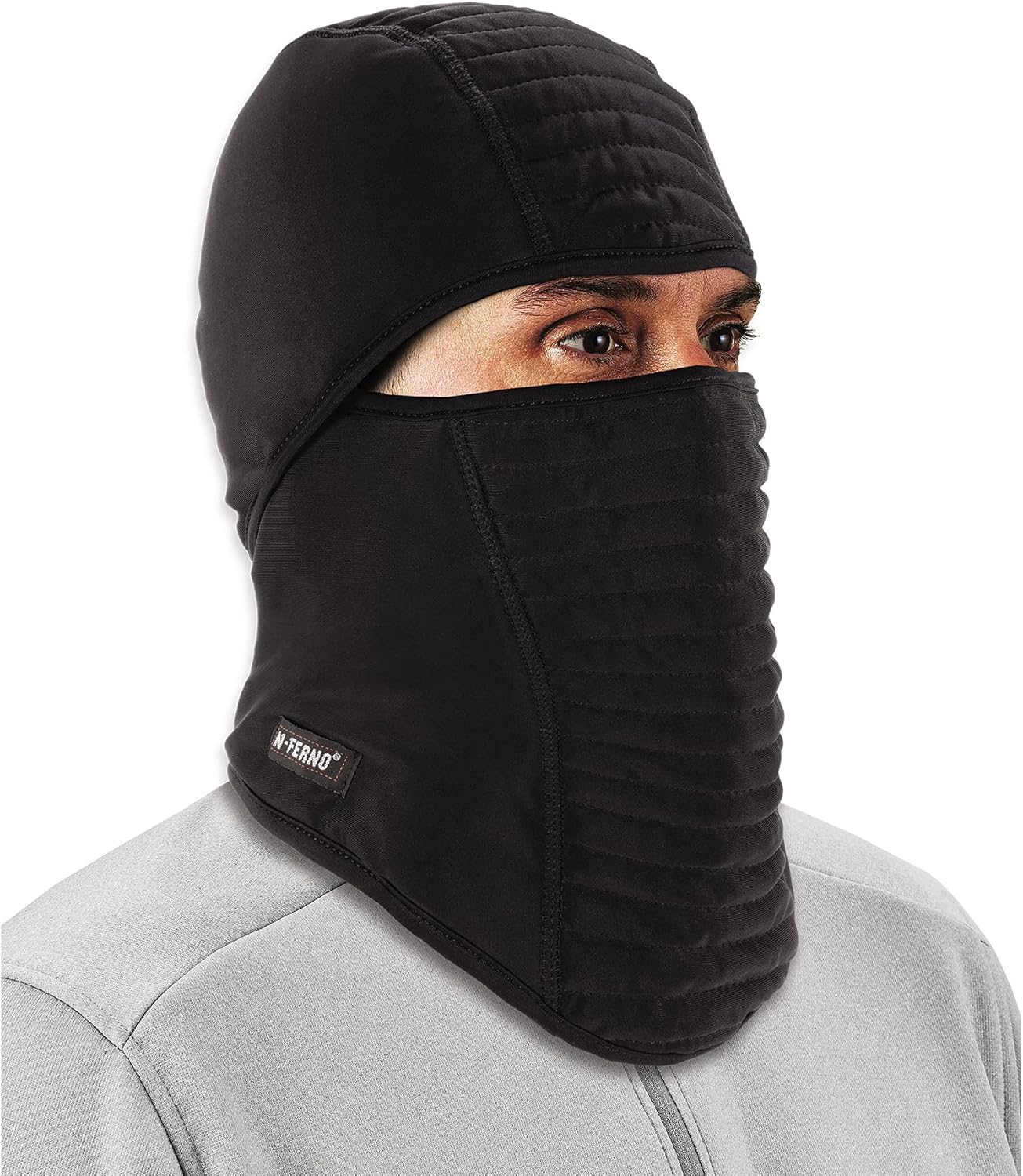 Ergodyne N-Ferno 6955 Insulated Balaclava Face Mask, 3-Layer, Black, One Size