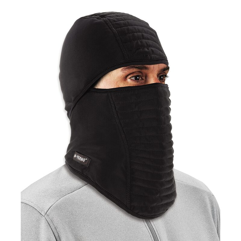 Ergodyne N-Ferno 6955 Insulated Balaclava Face Mask, 3-Layer, Black, One Size