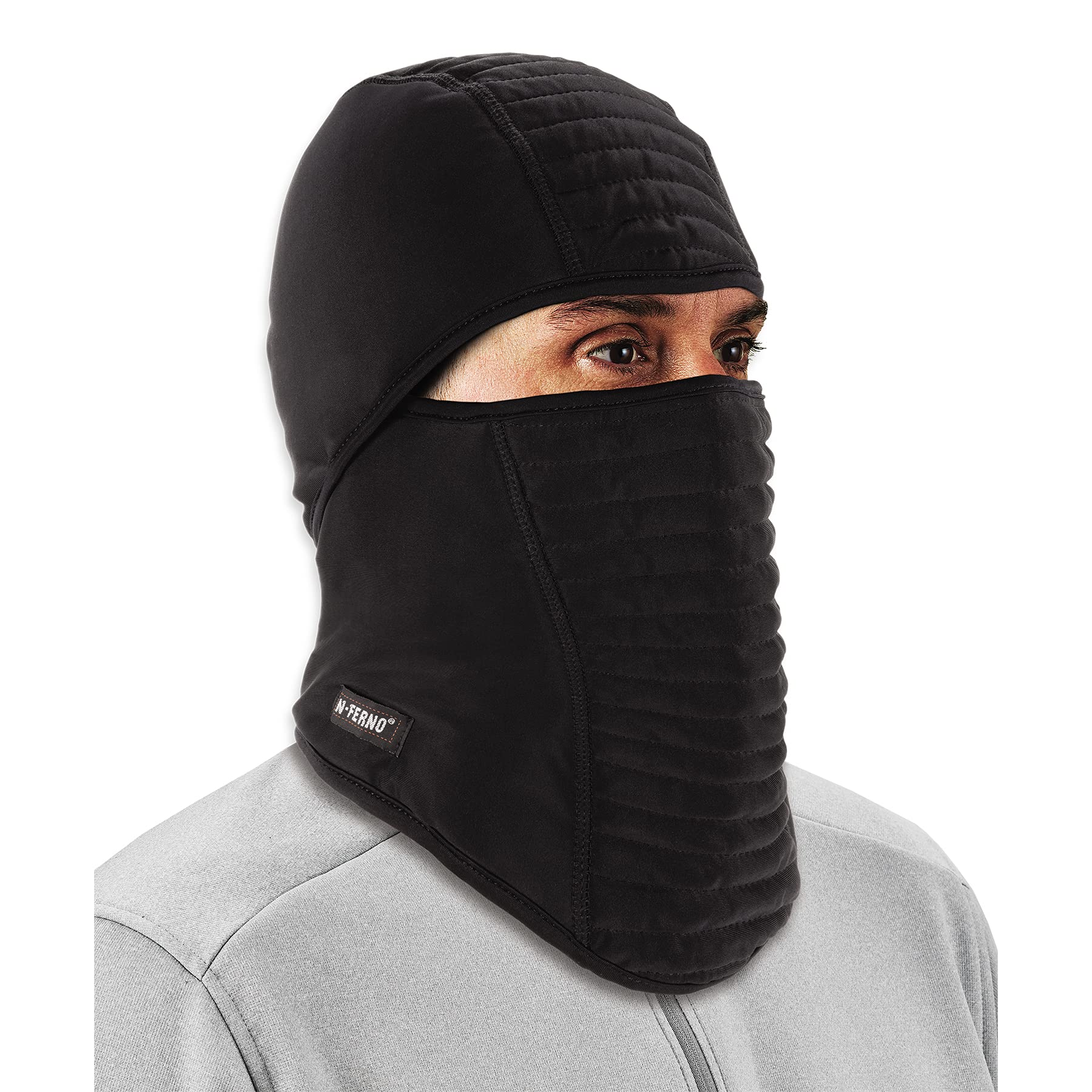 Ergodyne N-Ferno 6955 Insulated Balaclava Face Mask, 3-Layer, Black, One Size