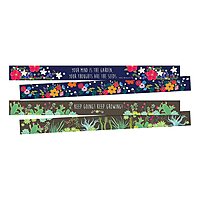 Barker Creek Double-Sided Border Set of 2, Petals & Prickles, Mixed-Design, 35' Each of 2 Designs, 70' of Double-Sided Border Total (3869)