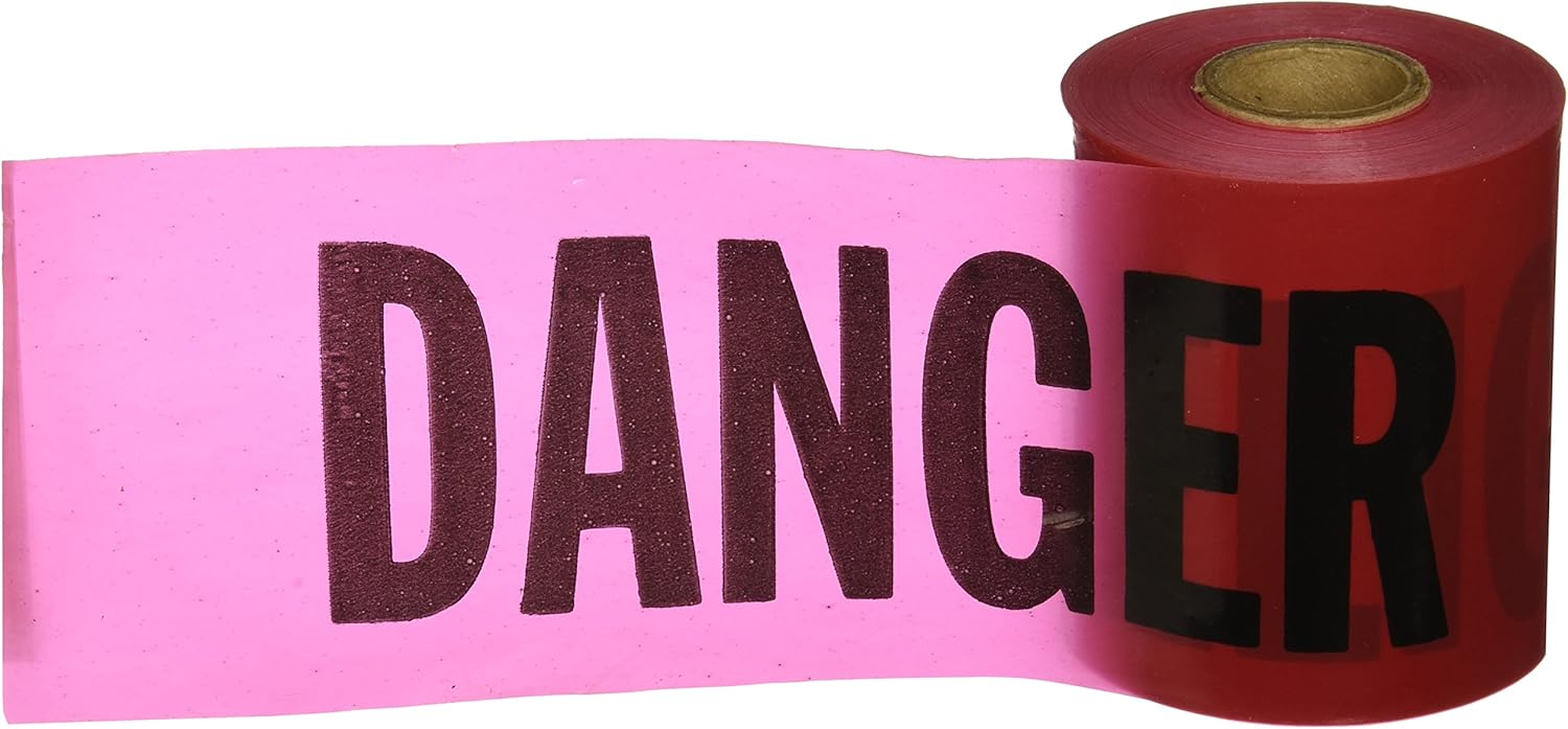 Empire 77-0204 Danger/Peligro Safety Barricade Tape, 200' x 3"