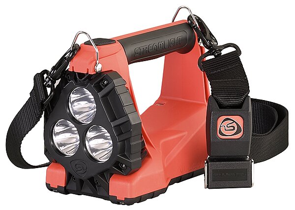 Streamlight 44335 Vulcan 180 HAZ-LO Vehicle Mount System Class I DIV.1 400-Lumen Rechargeable Lantern/Portable Scene Light with 12V DC Charger and Quick Release Shoulder Strap, Orange