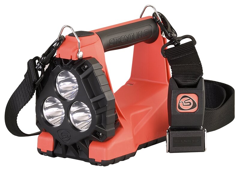 Streamlight 44335 Vulcan 180 HAZ-LO Vehicle Mount System Class I DIV.1 400-Lumen Rechargeable Lantern/Portable Scene Light with 12V DC Charger and Quick Release Shoulder Strap, Orange