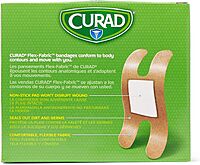 CURAD Flex-Fabric Adhesive Knuckle Bandages, 1.5 x 3 in, 100 Count