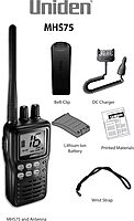 Uniden MHS75 Waterproof Handheld 2-Way VHF Marine Radio, Submersible