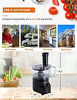 Commercial Chef 4-Cup 2-Speed Food Processor, Black