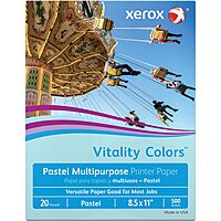 Xerox® Vitality Colors™ Multipurpose Printer Paper, Letter Paper Size, 20 Lb, 30% Recycled, Blue, Ream Of 500 Sheets