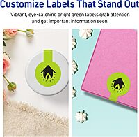 AVERY Printable Lollipop Labels, Sure Feed Technology, 1-1/2" x 4", Bright Green, Print-to-the-Edge, Laser/Inkjet Printable