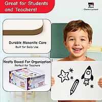 CHARLES LEONARD Dry Erase Lapboard Class Pack with Markers and Erasers