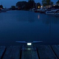 Dock Edge + Dock Cleat Boat Open Base Solar Lighting, 10-Inch