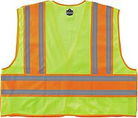 ERGODYNE GloWear 8245PSV Public Safety Reflective Vest, High Visibility, ANSI Compliant, Breakaway