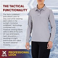 Vertx Womens ColdBlack Long Sleeve Tactical Polo Shirt