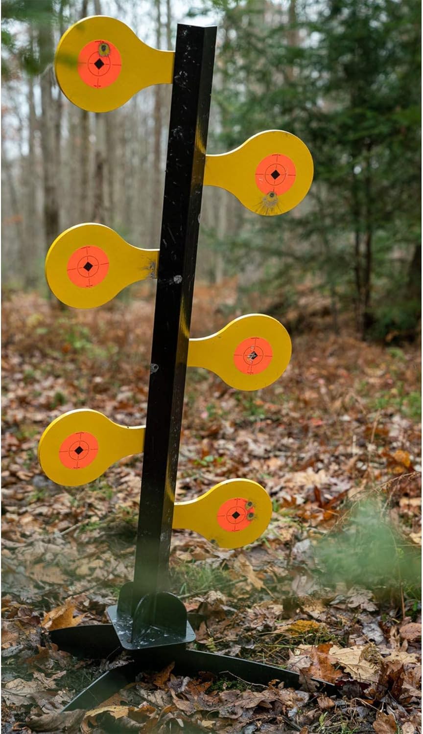 Birchwood Casey Handgun Dueling Tree Target with AR500 Steel Paddles, World of Targets