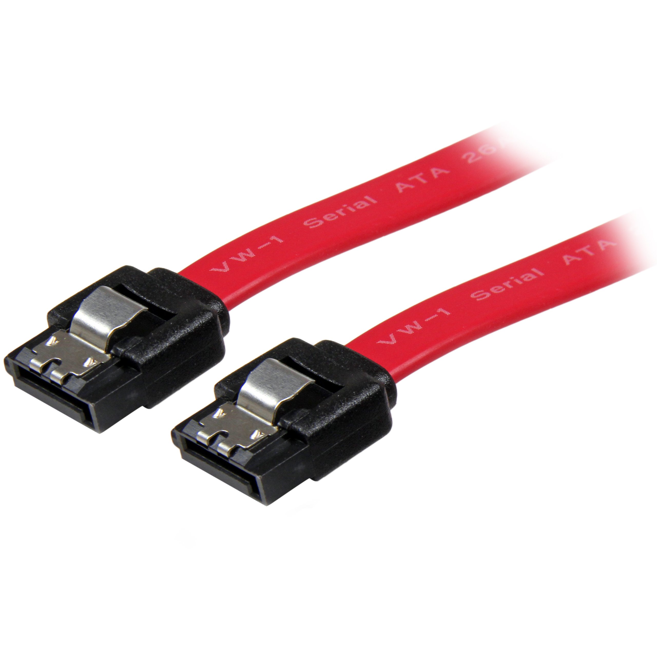 StarTech.com 18in Latching SATA Cable - SATA Cable - Serial ATA 150/300/600 - SATA (R) to SATA (R) - 1.5 ft - latched
