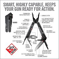 Real Avid Gun Tool Max, 37-in-1 Multitool for Gunsmithing, Includes Pliers, Wire Cutters, Knife Blade