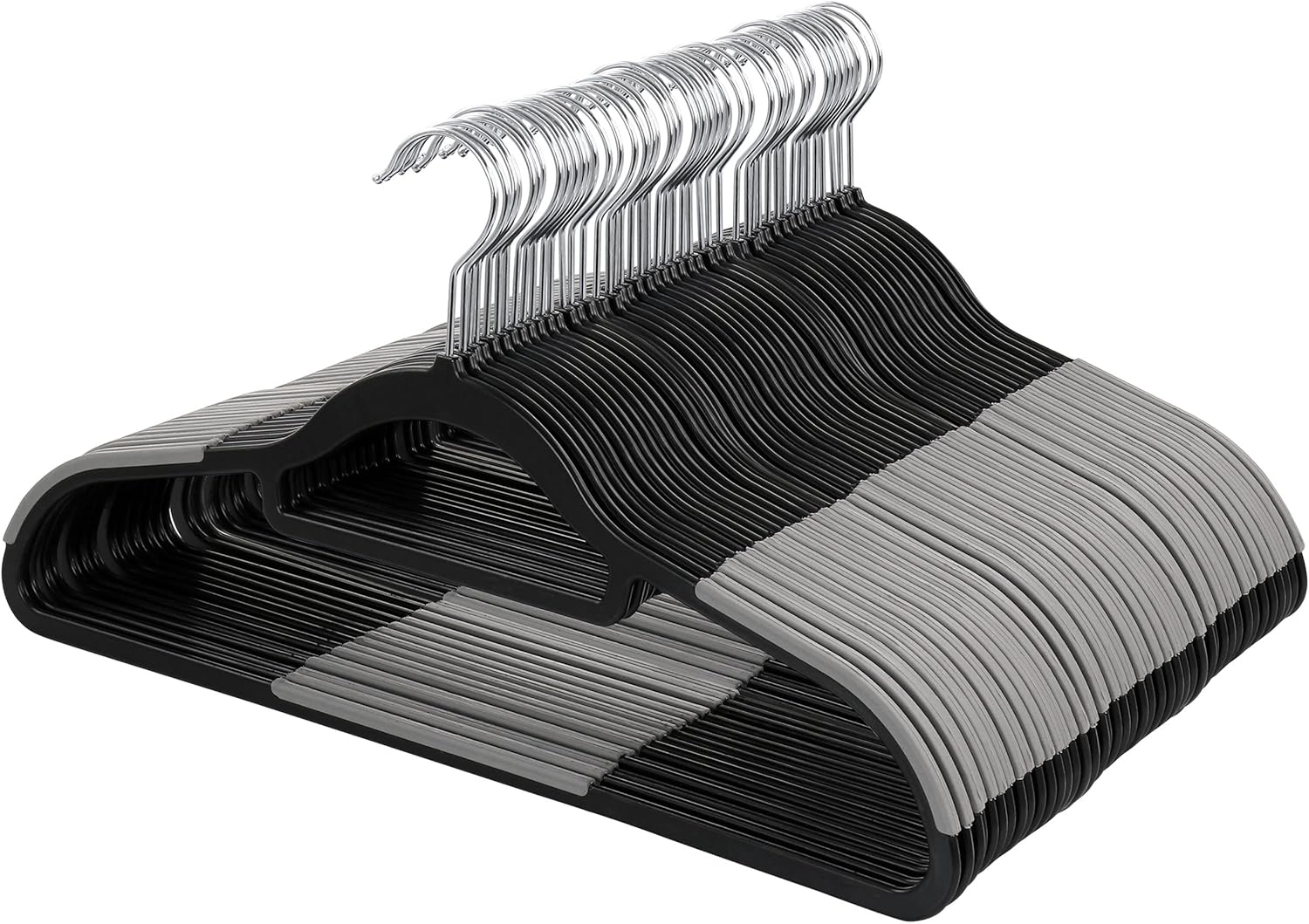 Elama Home Cloths Hanger, Non-Slip, 50 Piece Set (ELH-006-BKGR)