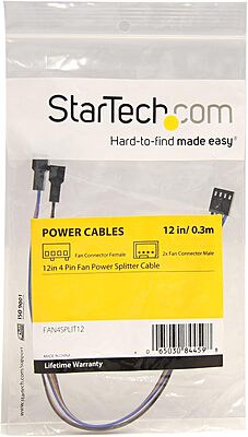StarTech.com Fan Power Splitter Cable - 3-pin & 4-pin (Internal)