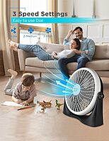 BLACK+DECKER Portable Indoor Fans, 3-Speed Tabletop & Floor