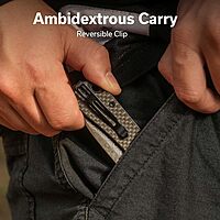 CIVIVI Elementum Slip Joint Pocket Knife for EDC, Folding Knife with 2.96" Damascus Blade Twill Carbon Fiber Handle C18062AJ-DS1