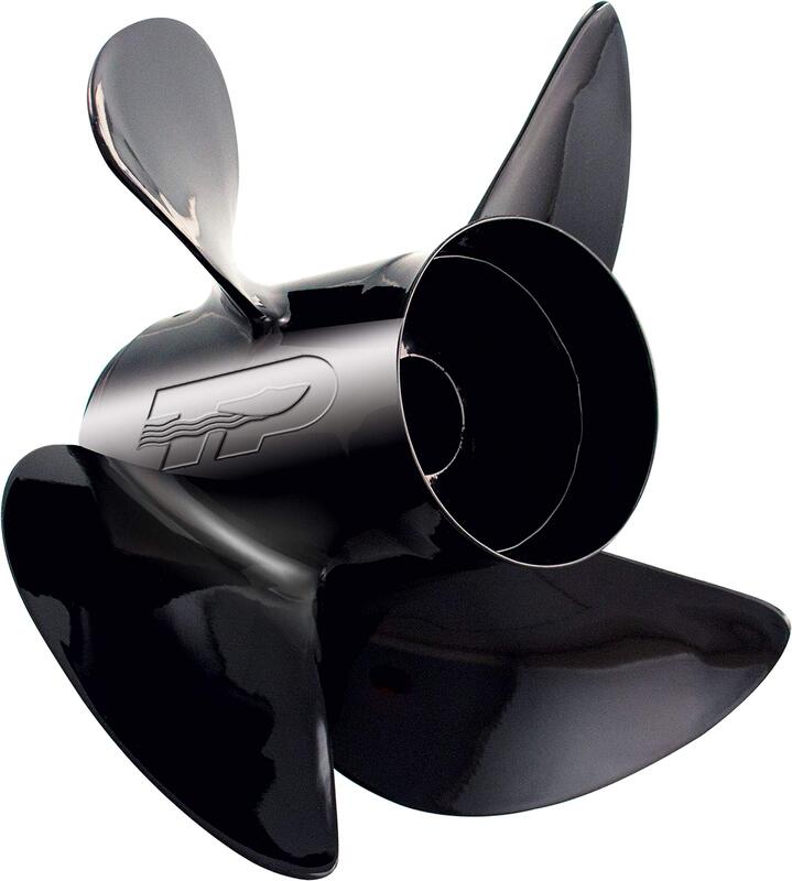 Turning Point Propellers 21431730 Hustler 4-Blade Aluminum Propeller for 40-150 HP Engines with 4.25" Gearcase