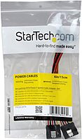 StarTech.com 6in Latching SATA Power Y Splitter Cable Adapter - M/F - 6 inch Serial ATA Power Cable Splitter