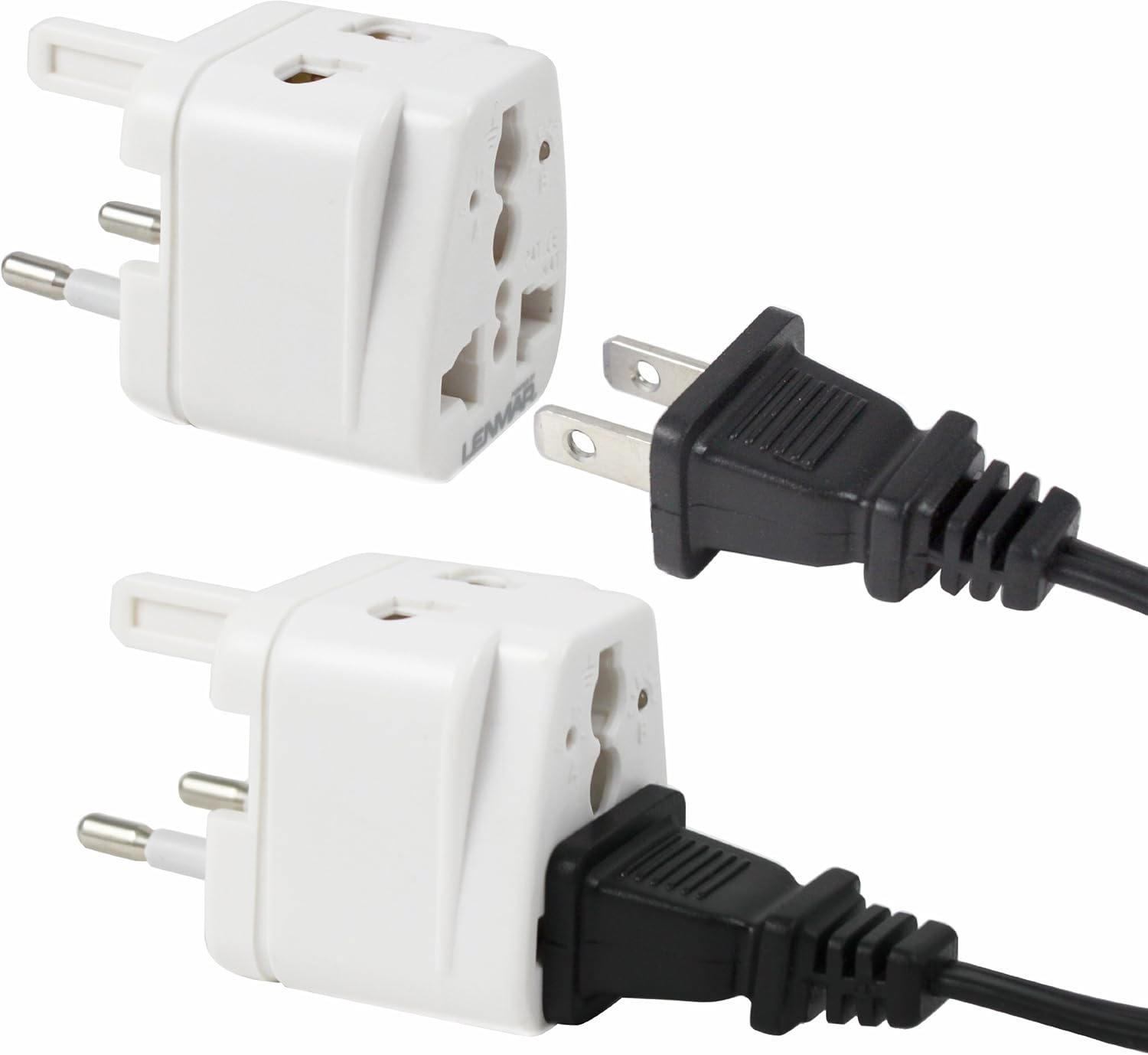 Lenmar TraveLite Ultra Compact All-in-One International Travel Adapter, White, AC150