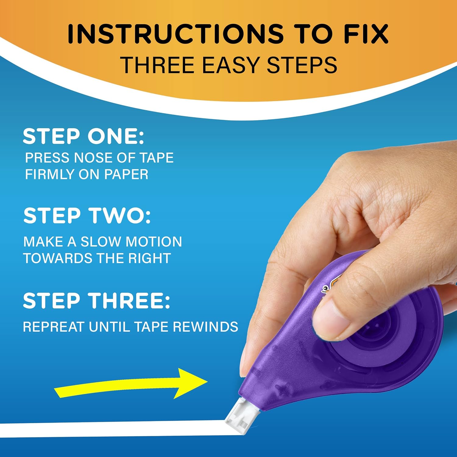 BIC Wite-Out Brand EZ Correct Correction Tape, 19.8 Feet, 4-Count Pack of White Correction Tape, Fast