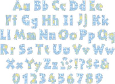 Barker Creek Letter Pop-Outs, 4" Thoughtfulness, Multicolor Designer Letters for Bulletin Boards, Breakrooms, Reception Areas, Signs, Displays, and More! 4", 255 Characters per Set (1724)