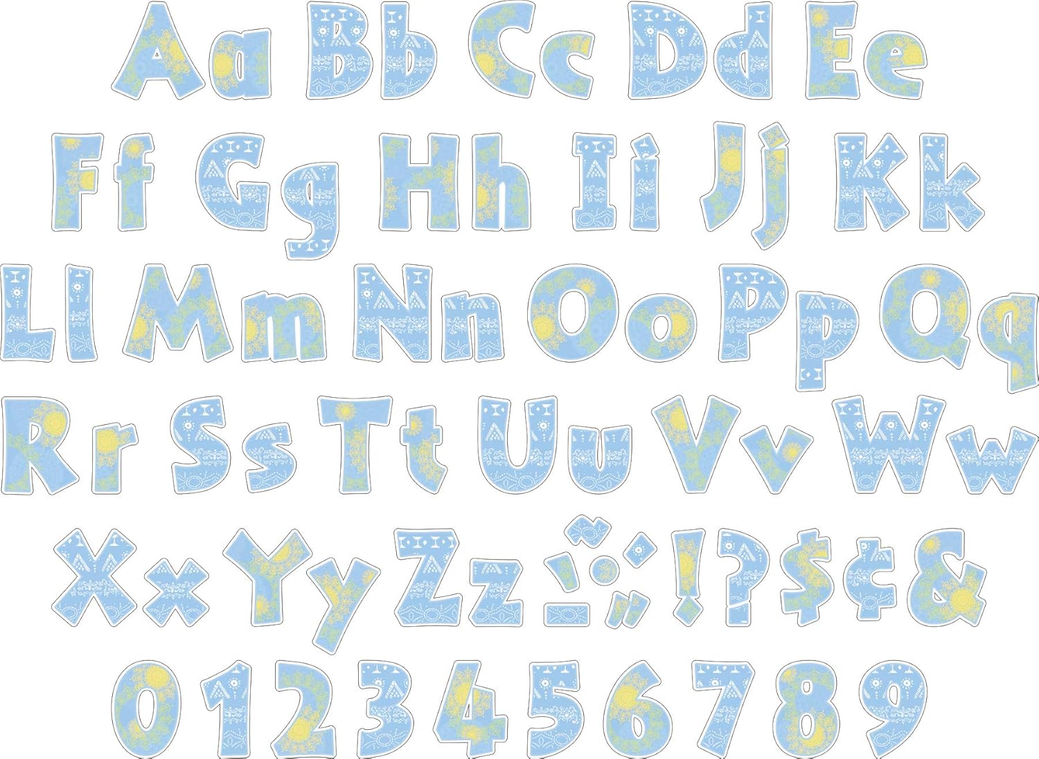 Barker Creek Letter Pop-Outs, 4" Thoughtfulness, Multicolor Designer Letters for Bulletin Boards, Breakrooms