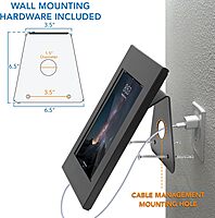 Mount-It! Anti-Theft Tablet Kiosk, Locking Tablet Enclosure with Counter Top and Wall Mount Base, Universal Enclosure for iPads Gen 7, 8, 9 and 10, iPad Pro, iPad Air, Black