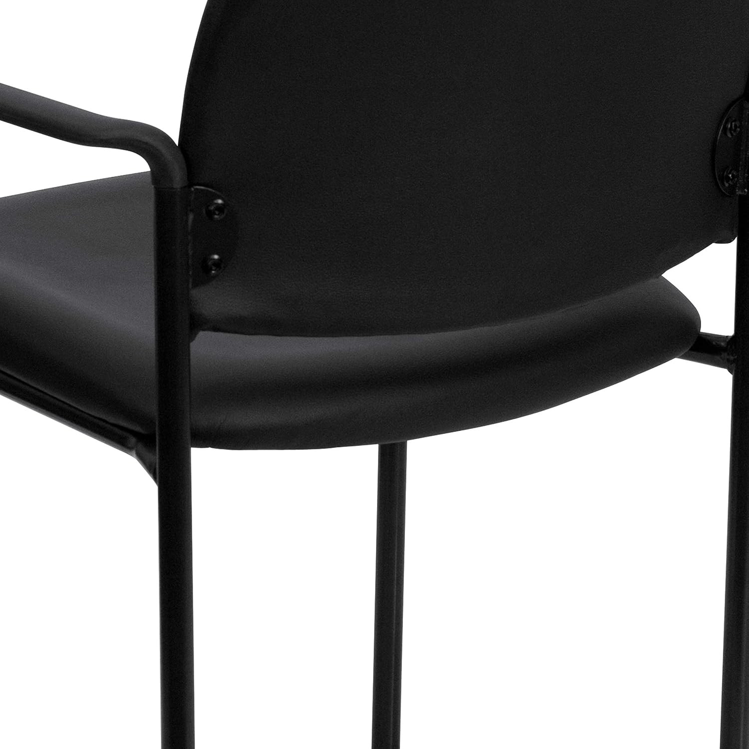 Flash Furniture Tiffany Side Reception Chair with Arms, Stackable Steel Frame