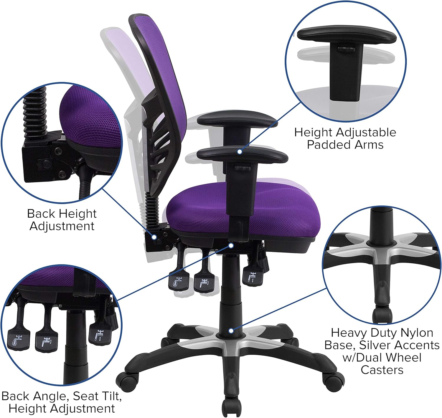 Flash Furniture Nicholas Mid-Back Swivel Office and Gaming Chair