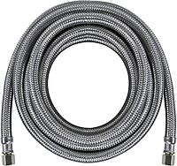 Certified Appliance Accessories Ice Maker Water Line, 15 Feet, PVC Core with Premium Braided Stainless Steel 15-Foot