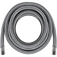 Certified Appliance Accessories Ice Maker Water Line, 15 Feet, PVC Core with Premium Braided Stainless Steel 15-Foot
