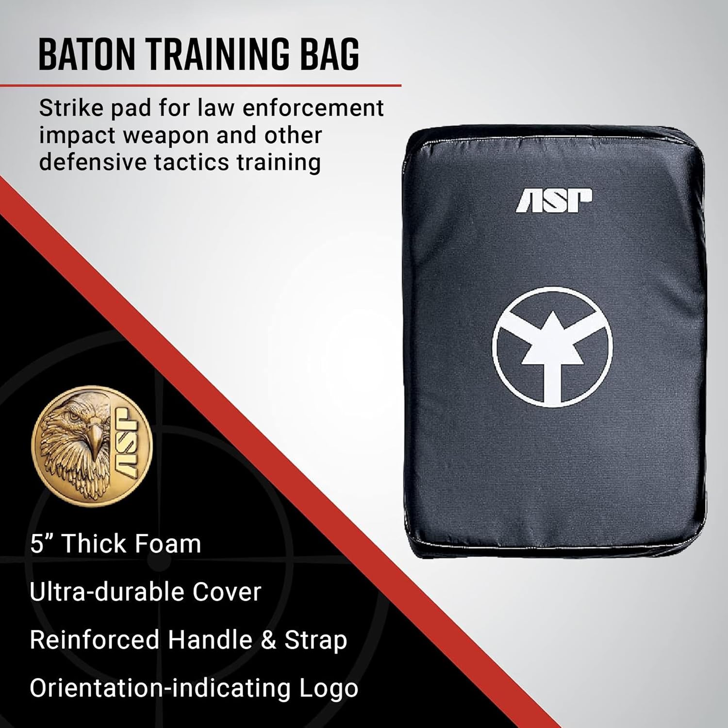 ASP Training Bag, Kicking and Punching Pad for Martial Arts Training, Target Pad for Tactical Defense and Baton Training