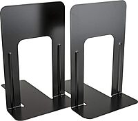 Business Source Heavy-gauge Steel Book Supports - 8.50inx9inx 6in Depth - Desktop - Non-skid Base, Scratch Resistant, Stain Resistant - 42551