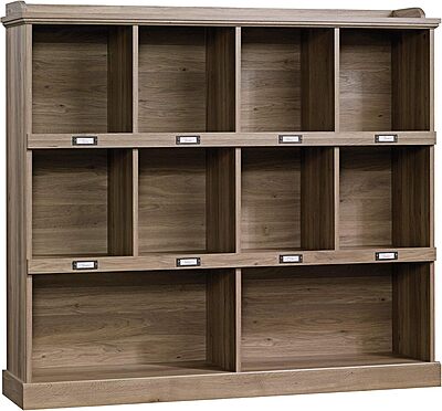 Sauder Barrister Lane Cubby Bookcase, Stylish Organization Furniture, cubby bookcase, Cube Storage Salt Oak