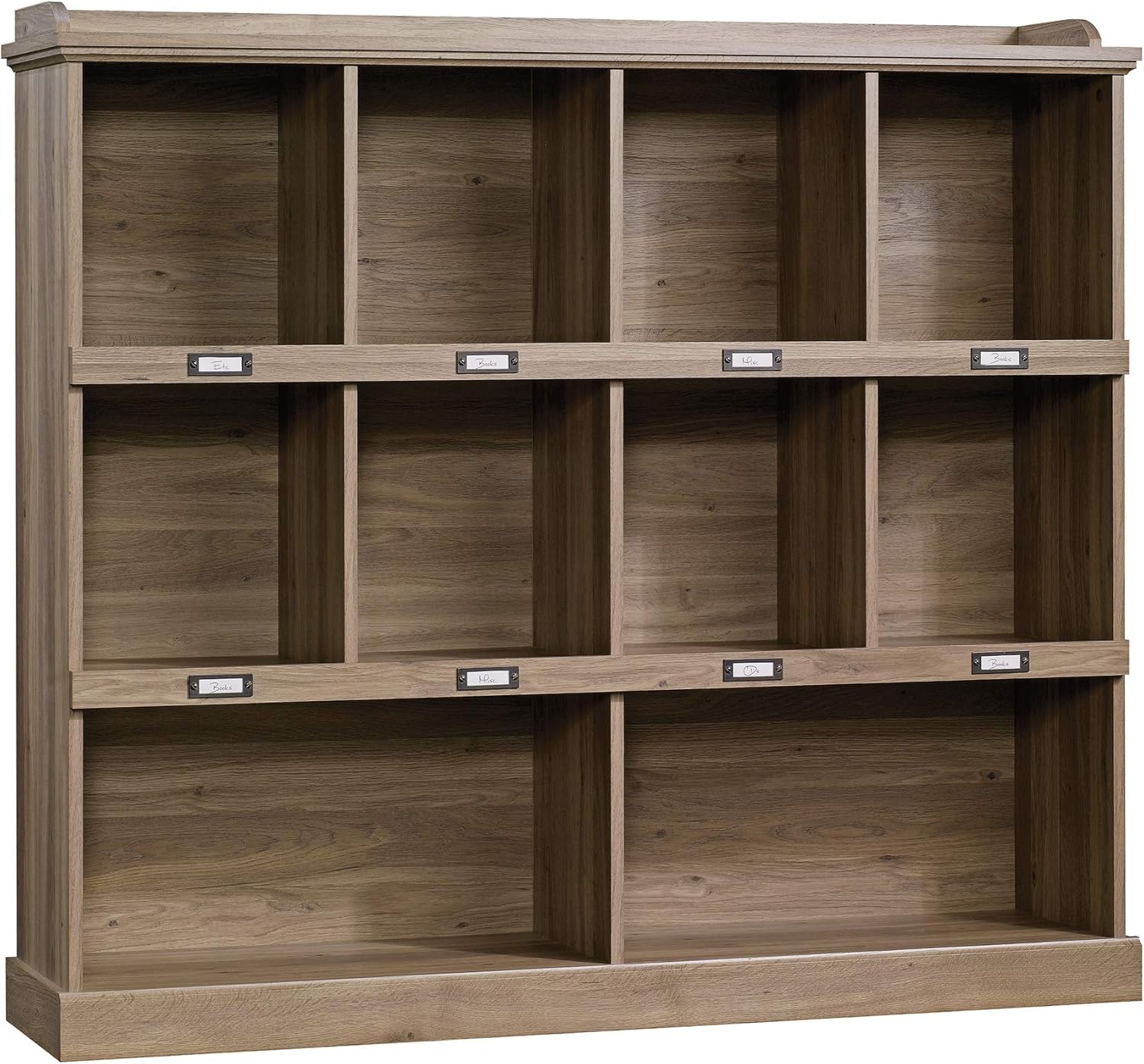 Sauder Barrister Lane Cubby Bookcase, Stylish Organization Furniture, cubby bookcase, Cube Storage Salt Oak