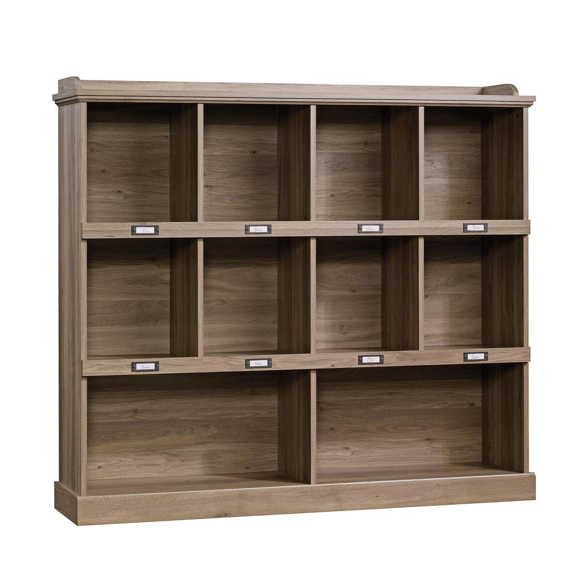Sauder Barrister Lane Cubby Bookcase, Stylish Organization Furniture, cubby bookcase, Cube Storage Salt Oak