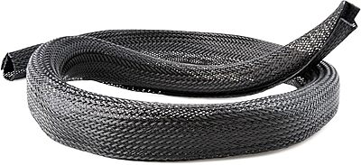 StarTech.com 10ft (3m) Cable Management Sleeve, Trimmable Heavy Duty Cable Wrap, 1.2" (3cm) Dia. Polyester Mesh Computer Cable Manager/Protector/Concealer, Black Cord Organizer/Hider (WKSTNCMFLX)