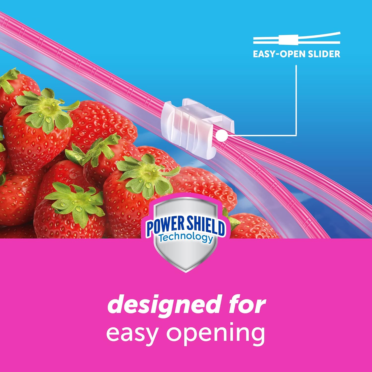 Ziploc Gallon Food Storage Slider Bags, Power Shield Technology for More Durability, 68 Count